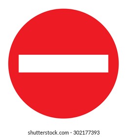 No entry traffic sign.