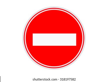 No Entry Traffic Sign