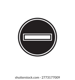 No entry traffic sign icon for road safety and restrictions