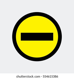 No entry traffic sign icon