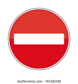 No Entry Traffic Sign Isolated On Stock Vector (Royalty Free) 765182185 ...