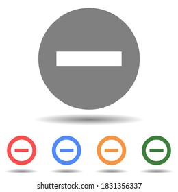 Icono vectorial de signo de tráfico de entrada