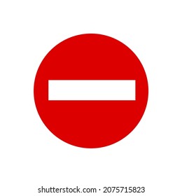No entry traffic sign. vector image