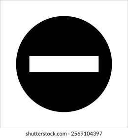 No Entry Traffic Sign Vector eps10
