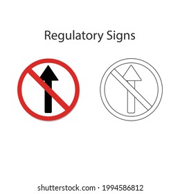 Sin signo de tráfico de entrada, ilustración de vector amarillo y dibujo manual en fondo blanco.