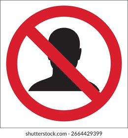 No se permite la entrada de personas no autorizadas icono de signo de prohibición