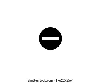 No Entry Vector Flat Icon. Isolated Road Sign Emoji Illustration Symbol