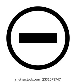 No Entry Vector Glyph Icon For Personal And Commercial Use.
