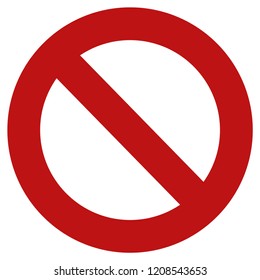 No Entry Vector Icon