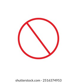 Nenhum ícone de vetor de entrada no fundo branco.