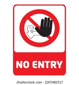 no entry vector warning sign