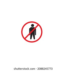 No entry warning icon vector file.