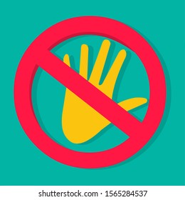 no entry warning symbol isolated vector illustration