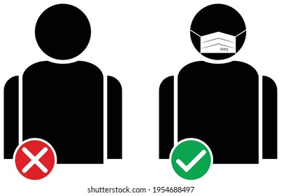 No entry whitout facemask FFP2