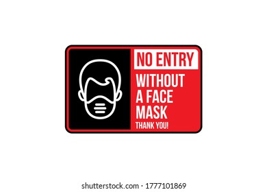 no entry without a face mask