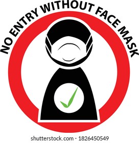 Ninguna entrada sin símbolo de máscara facial