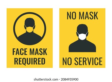 No entry without face mask sign, please wear a face mask