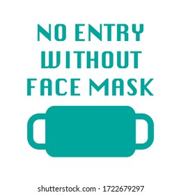 NO ENTRY WITHOUT MASK illustrator.