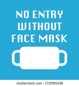 NO ENTRY WITHOUT MASK illustrator.