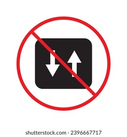 No envelope icon. Forbidden mailing icon. No email vector sign. Prohibited mailing vector icon. Warning, caution, attention, restriction flat sign design. No letter UX UI