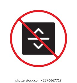 No envelope icon. Forbidden mailing icon. No email vector sign. Prohibited mailing vector icon. Warning, caution, attention, restriction flat sign design. No letter UX UI