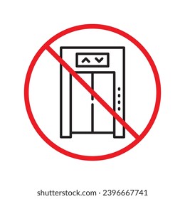 No envelope icon. Forbidden mailing icon. No email vector sign. Prohibited mailing vector icon. Warning, caution, attention, restriction flat sign design. No letter UX UI