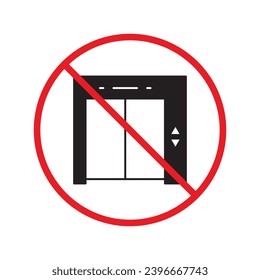 Kein Umschlagsymbol. Verbotenes Mailing-Icon. Kein E-Mail-Vektorzeichen. Verbotenes Mailing, Vektorsymbol. Warnung, Vorsicht, Aufmerksamkeit, Sperrflachdesign. Kein Buchstabe UX UI