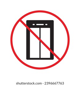 No envelope icon. Forbidden mailing icon. No email vector sign. Prohibited mailing vector icon. Warning, caution, attention, restriction flat sign design. No letter UX UI