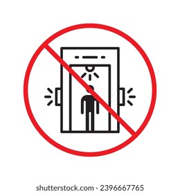 No envelope icon. Forbidden mailing icon. No email vector sign. Prohibited mailing vector icon. Warning, caution, attention, restriction flat sign design. No letter UX UI