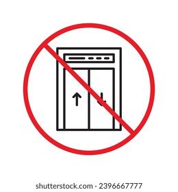 No envelope icon. Forbidden mailing icon. No email vector sign. Prohibited mailing vector icon. Warning, caution, attention, restriction flat sign design. No letter UX UI