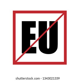 No EU sign - symbol