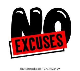 no excuses typography design vector for print t shirt