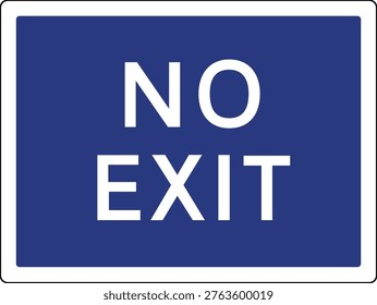 No Exit Text Road Sign Icon Vector Illustration