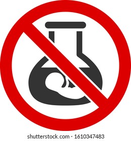 No extracorporeal children vector icon. Flat No extracorporeal children symbol is isolated on a white background.