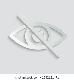 no Eye icon. avoid eye contact.   paper icon
