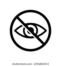 no Eye icon. avoid eye contact. 