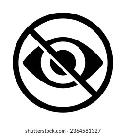 no Eye icon. avoid eye contact. 