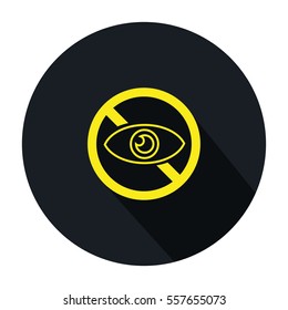 No Eye sign illustration.