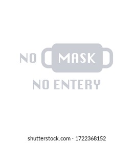 NO FACE MASK NO ENTRY illustrator.