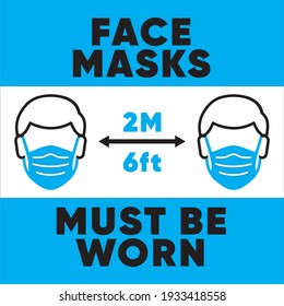 No face mask No entry sign. Vector warning sign without a face mask no entry and keep a distance. COVID-19 caution front public places door plate. Print sticker. Put on a face mask before the entrance