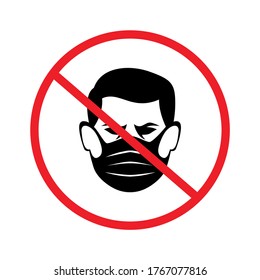 No Face Mask Wearing Zone Sign Stock Vector (Royalty Free) 1767077816 ...