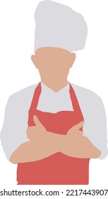 A no face vector of a chef or a cook