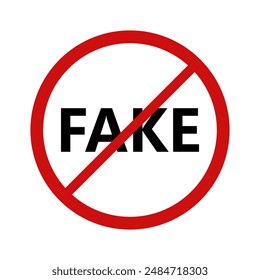 Ningún ícono falso ilustrado en Vector