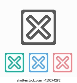 no, false icon,vector illustration