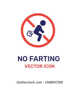 No Farting Funny Sign Vector Icon Stock Vector (Royalty Free ...