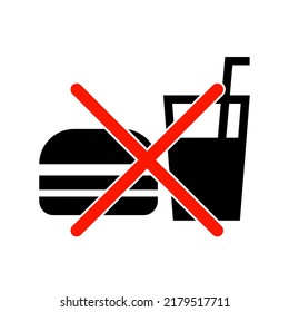 No fast food allowed. Vector.