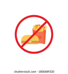 No Fast Food Fast Food Danger Stock Vector (Royalty Free) 1800689320 ...