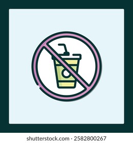 No Fast Food Icon: Dietary Restriction Symbol