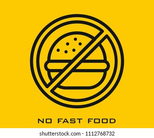 No fast food icon signs