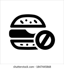 No fast food icon. Simple vector graphics